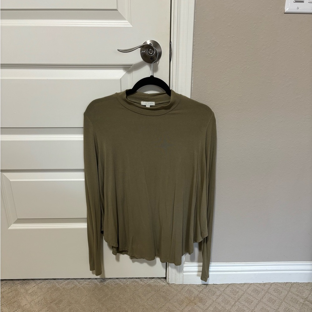 Abound Mock Neck Flowy Top